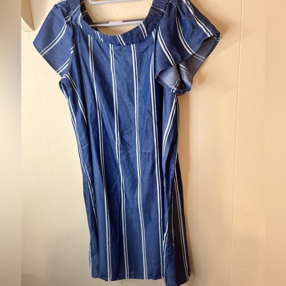 Appraisal Women Blue Strip dress. Size XL - Picture 6 of 16